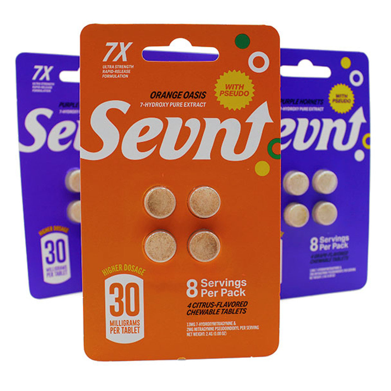 Sevn 7X Ultra Strength 7 Hydroxy + Pseudo Rapid Release Tablets (30MG)