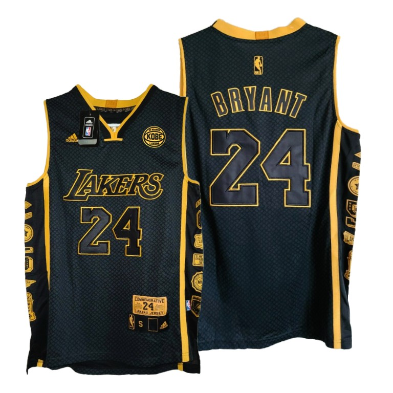 Mens Los Angeles Lakers Kobe Bryant adidas Black Replica Road Jersey