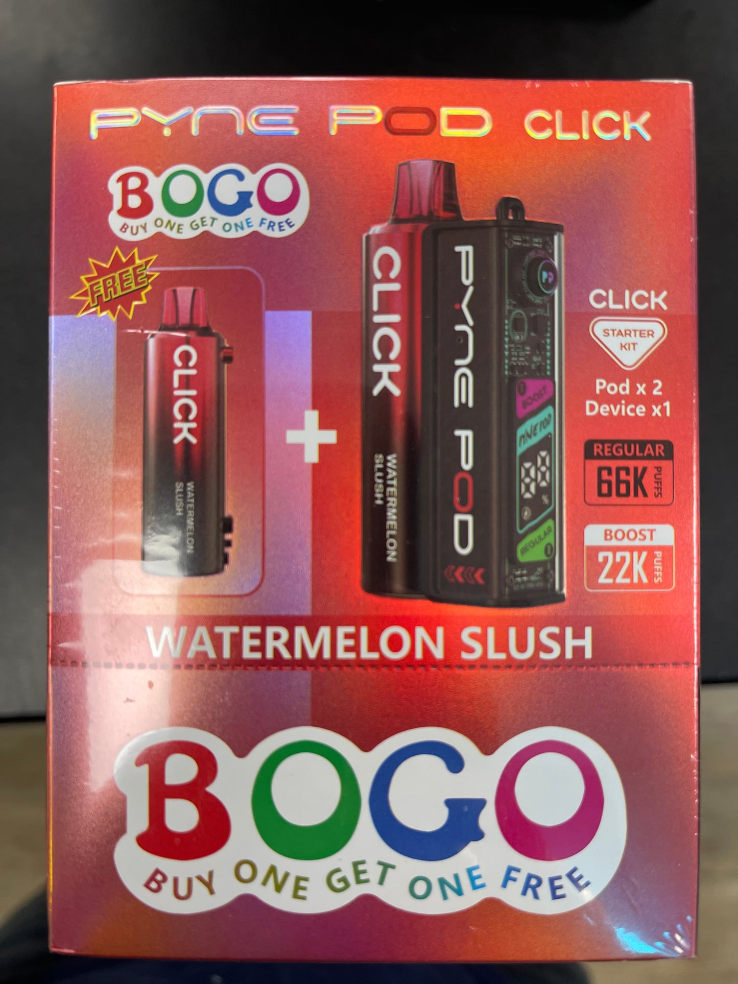 Pyne Pod Click 66K (BOGO 2 Pods) Disposable Vape Starter Kit