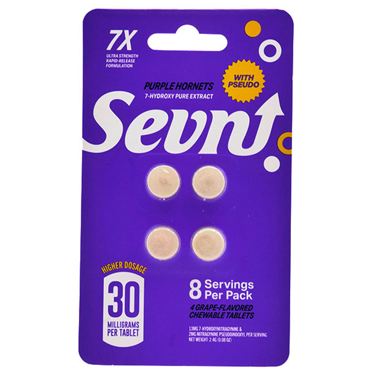 Sevn 7X Ultra Strength 7 Hydroxy + Pseudo Rapid Release Tablets (30MG)