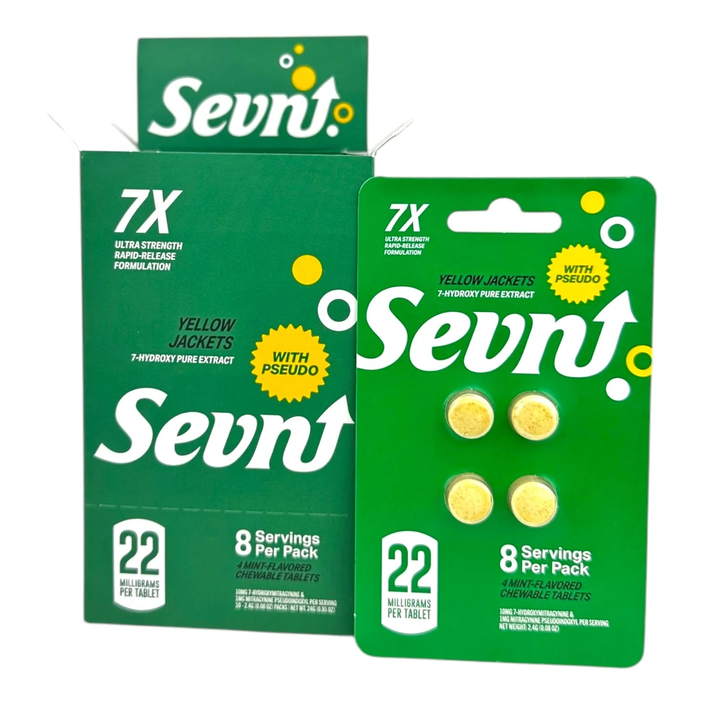 Sevn Kratom 22mg 7-Hydroxy Tablets 4pk