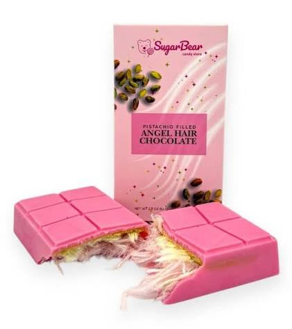 Dubai Angel Hair Raspberry Chocolate W/ Cotton Candy And Pistachio