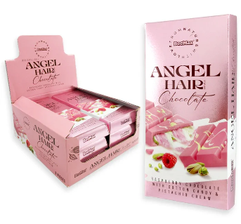 Dubai Angel Hair Raspberry Chocolate W/ Cotton Candy And Pistachio 6PK