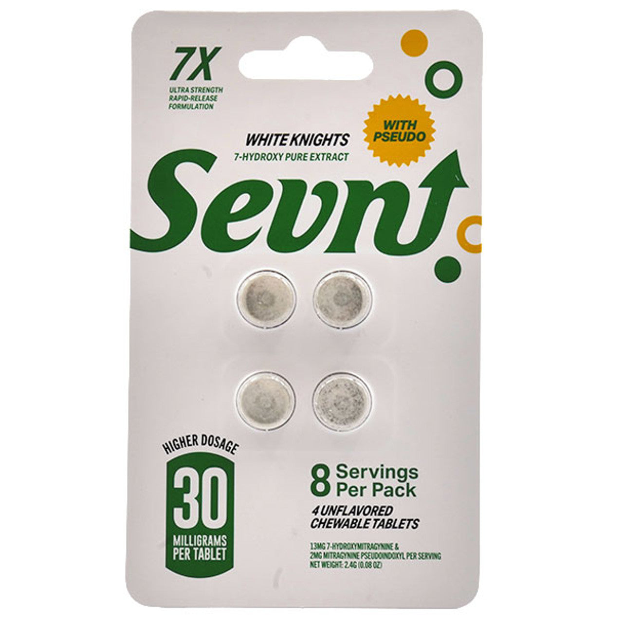 Sevn 7X Ultra Strength 7 Hydroxy + Pseudo Rapid Release Tablets (30MG)