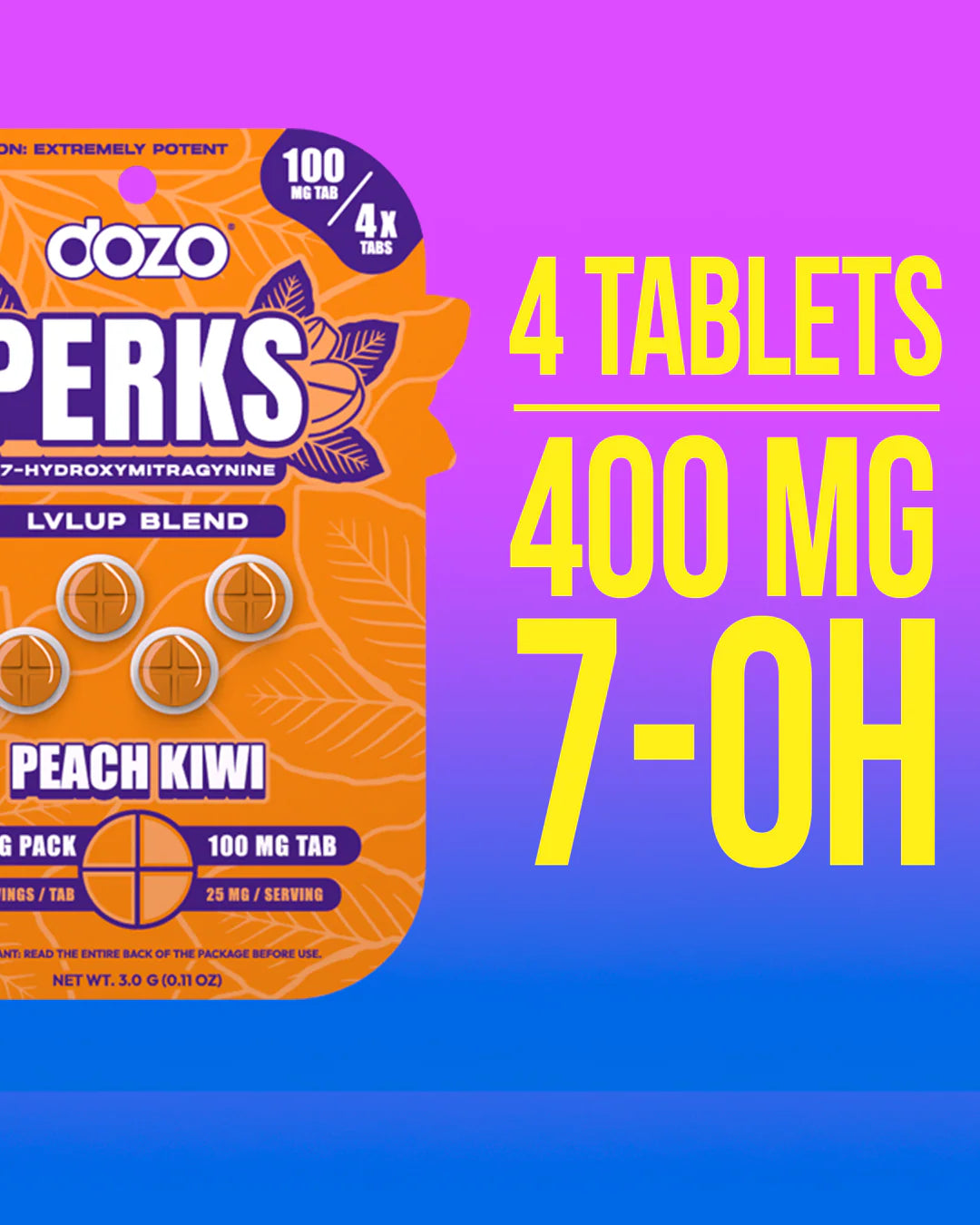 4ct 100mg Dozo PERKS 7-OH